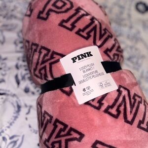PINK Victoria's Secret Plush Blanket in Pink and Purple
